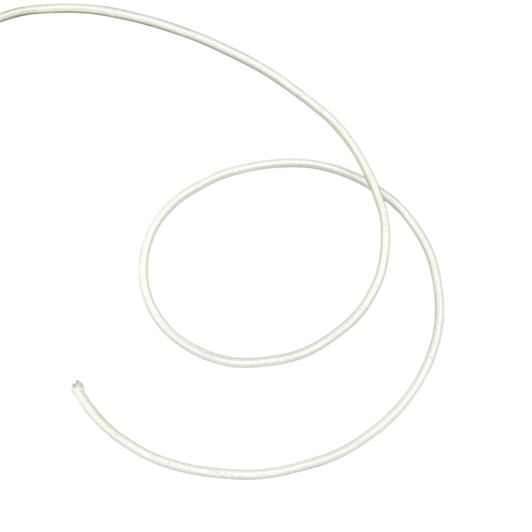 White Coated Round Elastic Cord 3mm