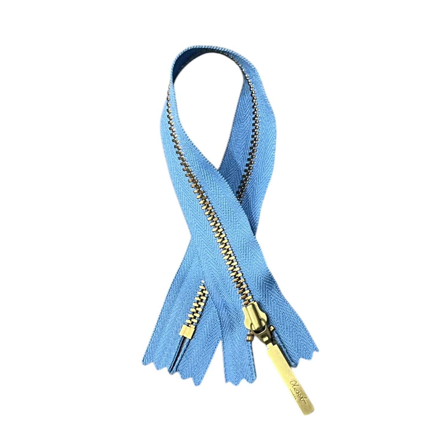 YKK Gold/ Brass Metal Closed End Zip, 25cm/ Many Colours Available