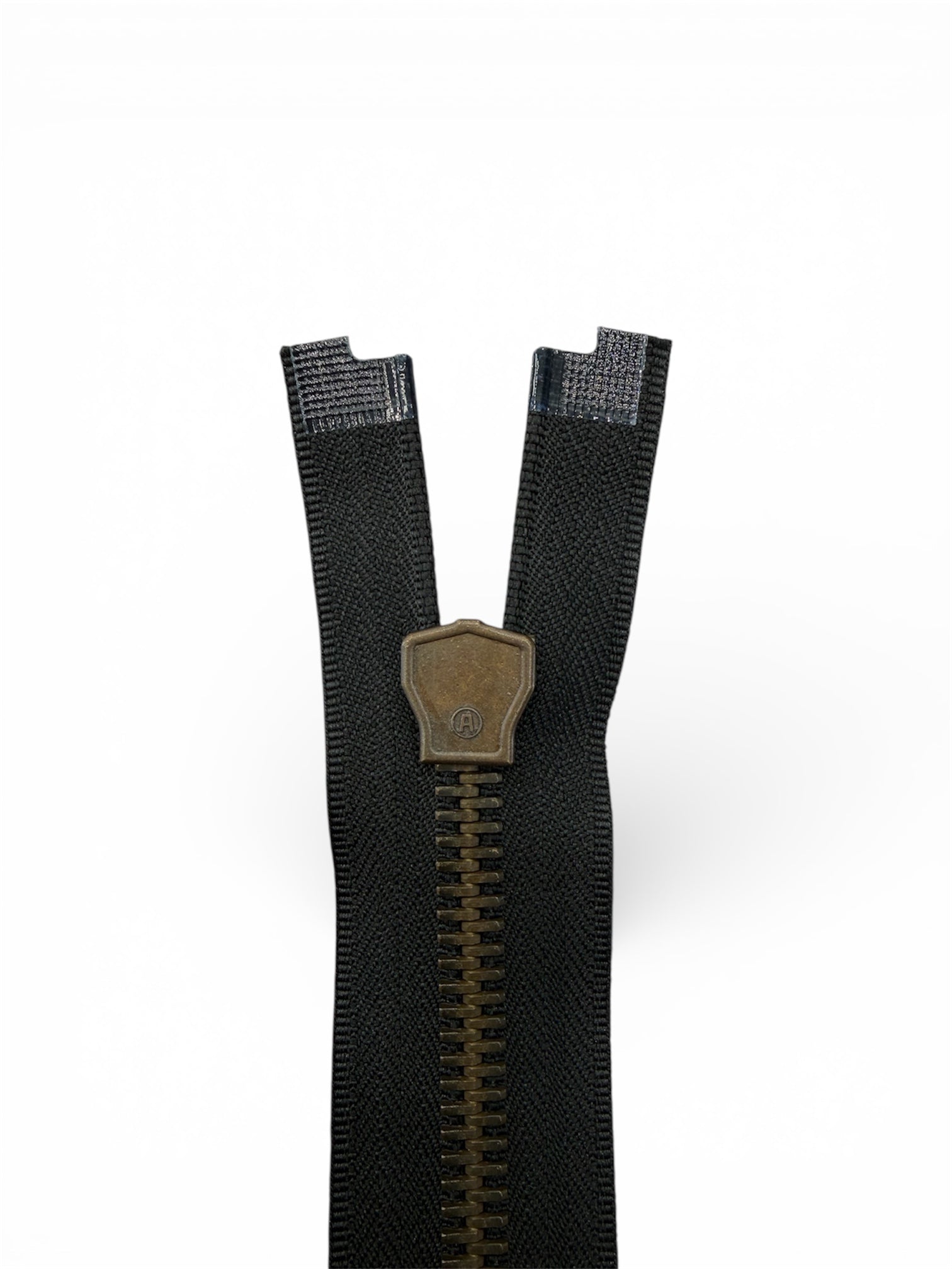 Galedi heavy duty brass no. 10 open end zipper, 80cm.