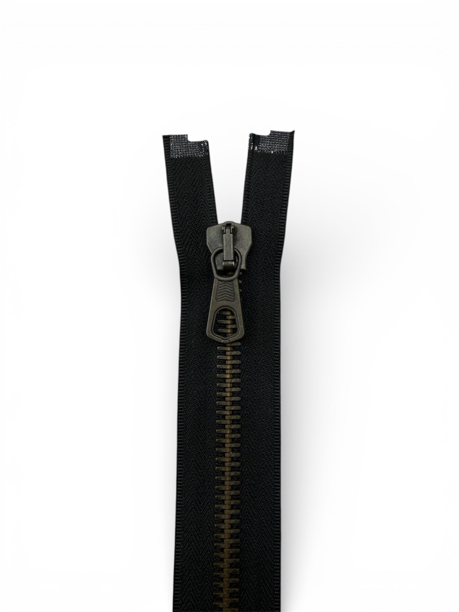 Galedi brass No.10 heavy duty open end jacket zip, 80cm.