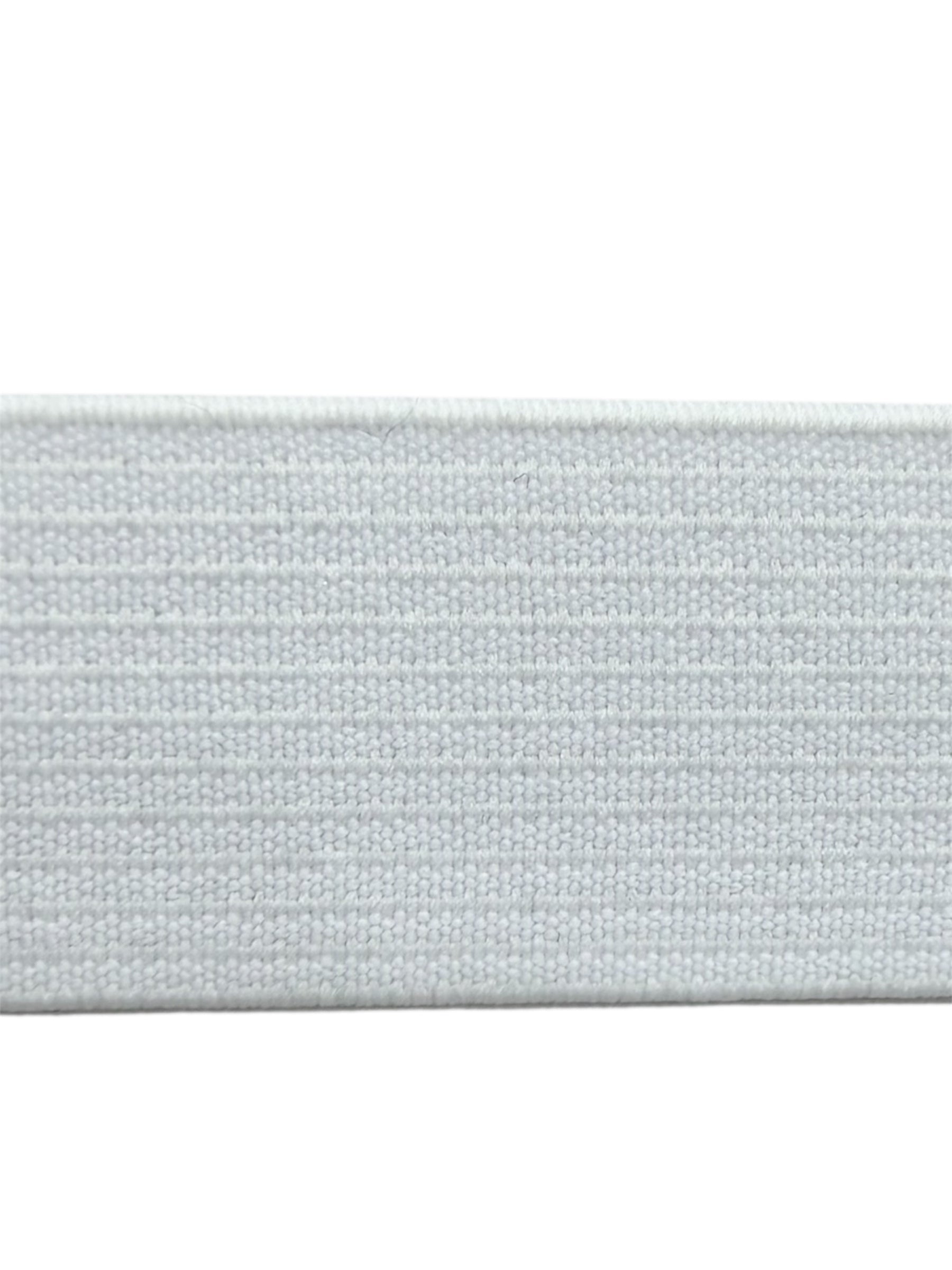 White elastic tape with horizontal ribbed texture.