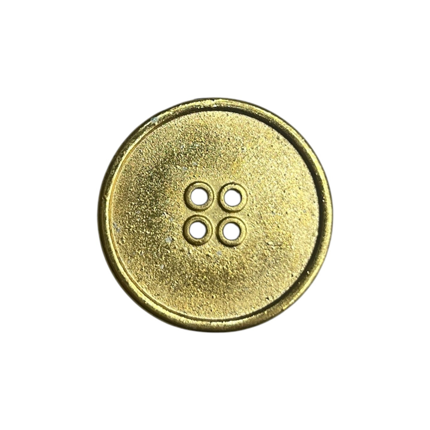 Vintage Metallic Gold 4 Hole Button XR021 28mm