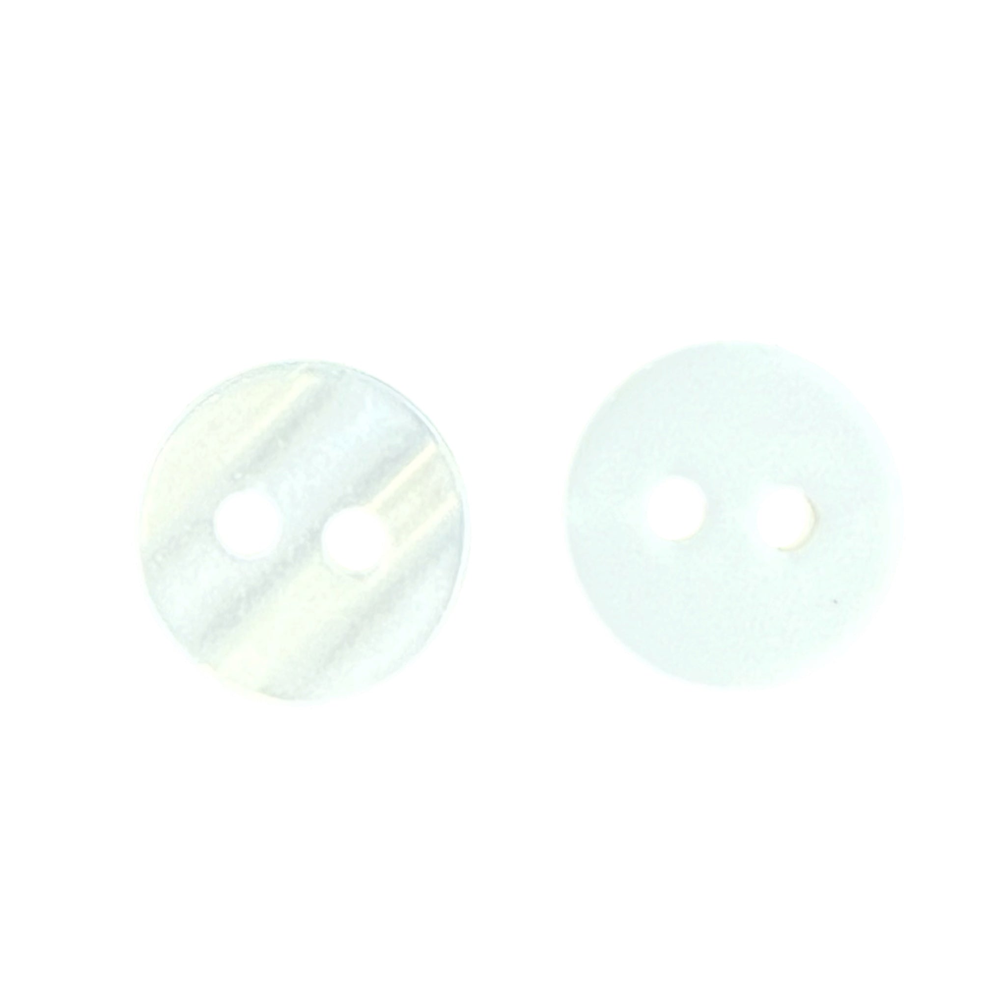 11mm White Resin 2-Hole Buttons
