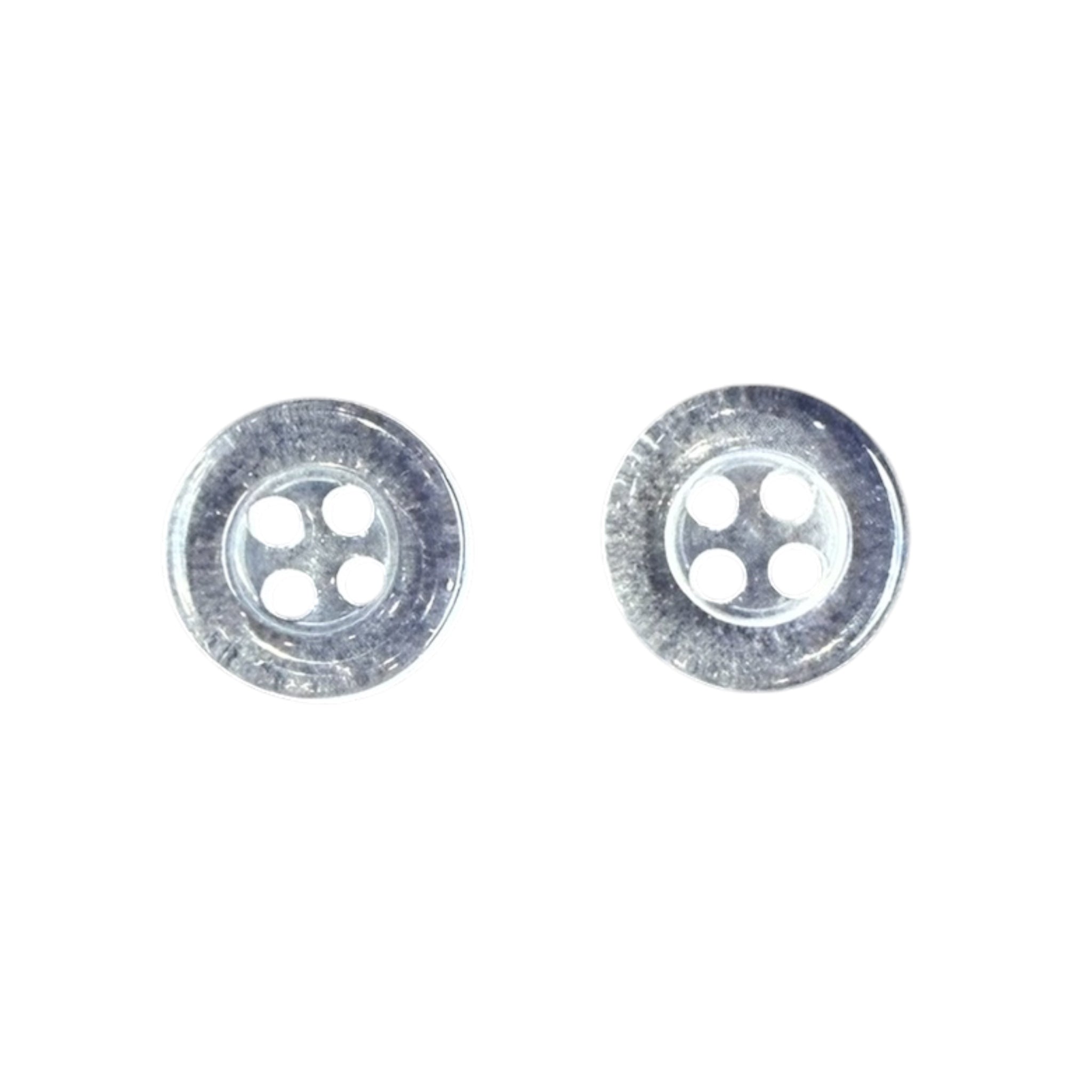 11mm Transparent Resin Sewing Buttons, 4-Hole