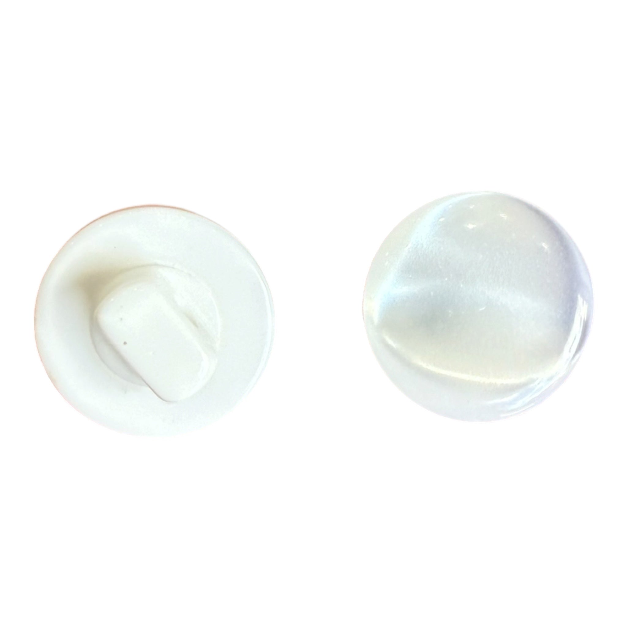 13mm White Resin Round Sewing Buttons - Polished Finish