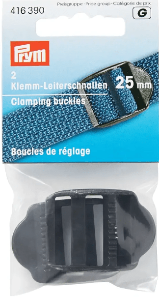 Clamp adjusting buckles, 25mm, black - Galedi Pins