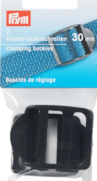 Clamp adjusting buckles, 30mm, black - Galedi Pins