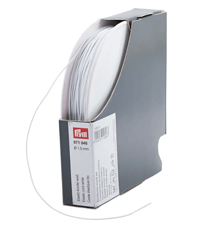 Elastic cord, 1.5mm, black or white, 100m - Galedi Pins