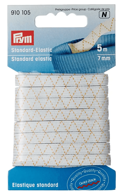 Standard elastic, 7mm, black or white, 5m - Galedi Pins