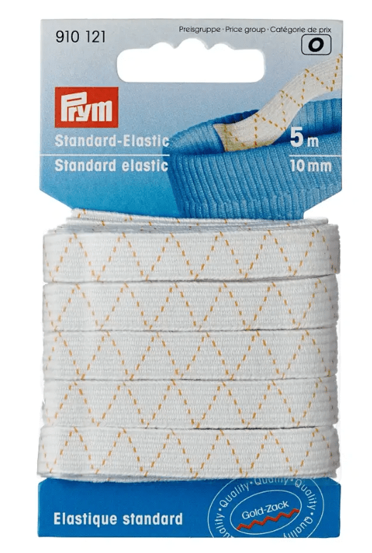 Standard elastic, 10mm, white, 5m - Galedi Pins
