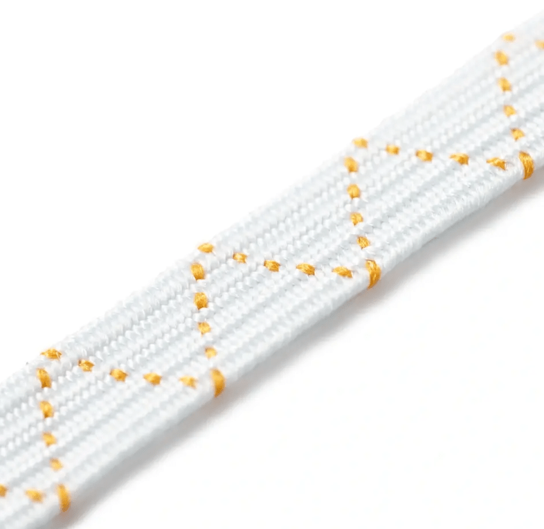 Flat elastic 6mm, white - Galedi Pins