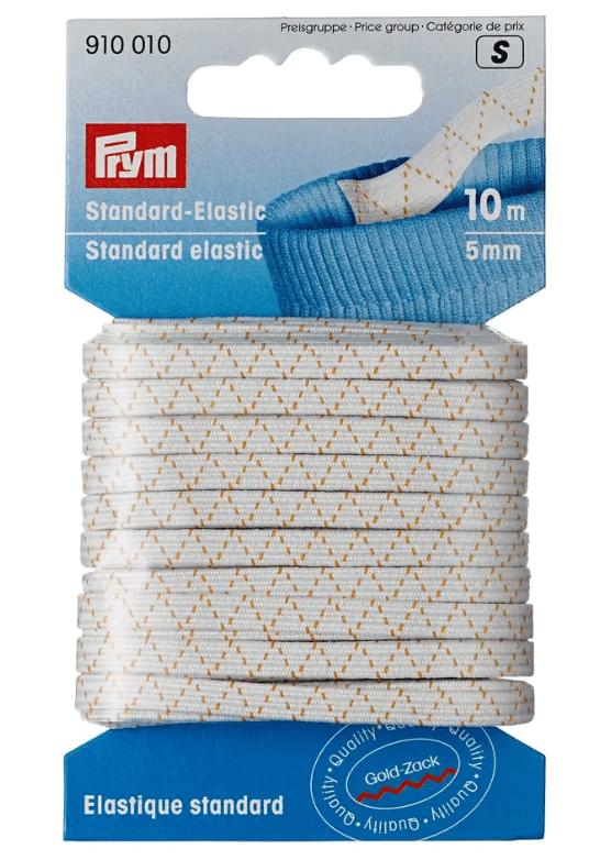 Standard elastic, 5mm, white, 10m - Galedi Pins