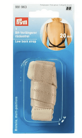 Prym low back bra strap extender in skin color.
