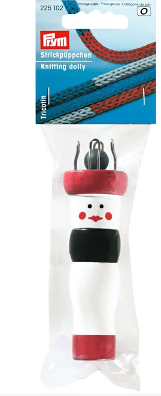 Knitting dolly with pin and instructions, wooden - Galedi Pins