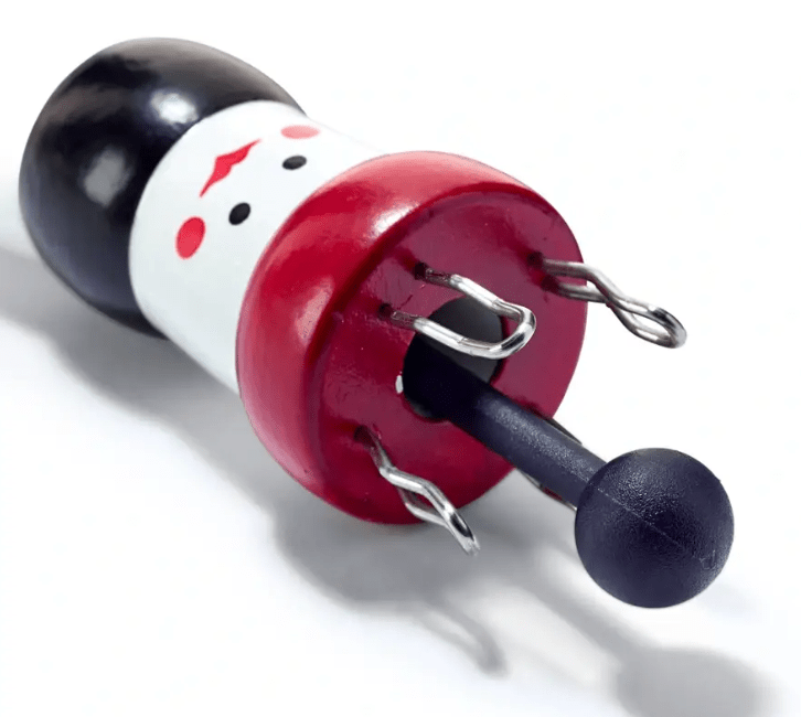 Knitting dolly with pin and instructions, wooden - Galedi Pins