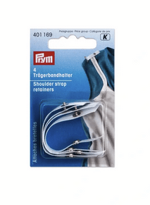 Shoulder strap retainers, white, 4Items - Galedi Pins