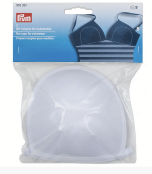 Bra cups for swimwear, B, white - Galedi Pins