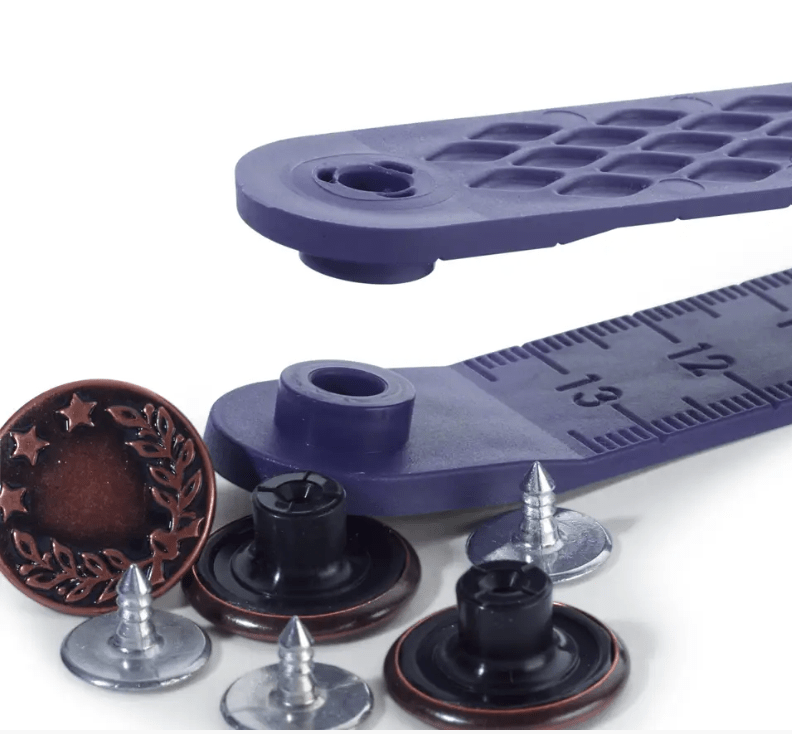 Non - sew jeans buttons, laurel wreath, 17mm, old copper - Galedi Pins