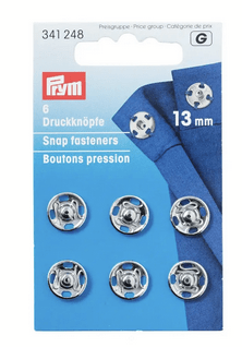 Snap fasteners, 13mm, 6pc - Galedi Pins