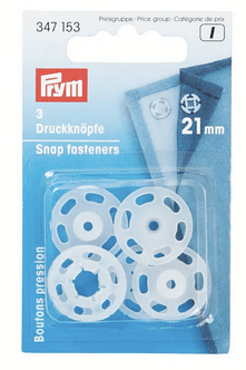 Snap fasteners, 15mm, transparent - Galedi Pins