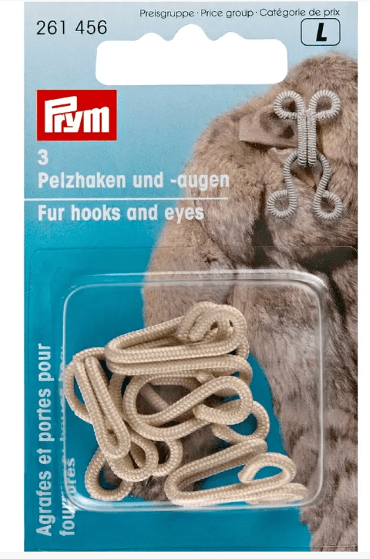 Fur hooks and eyes mild steel, 3pc - Galedi Pins