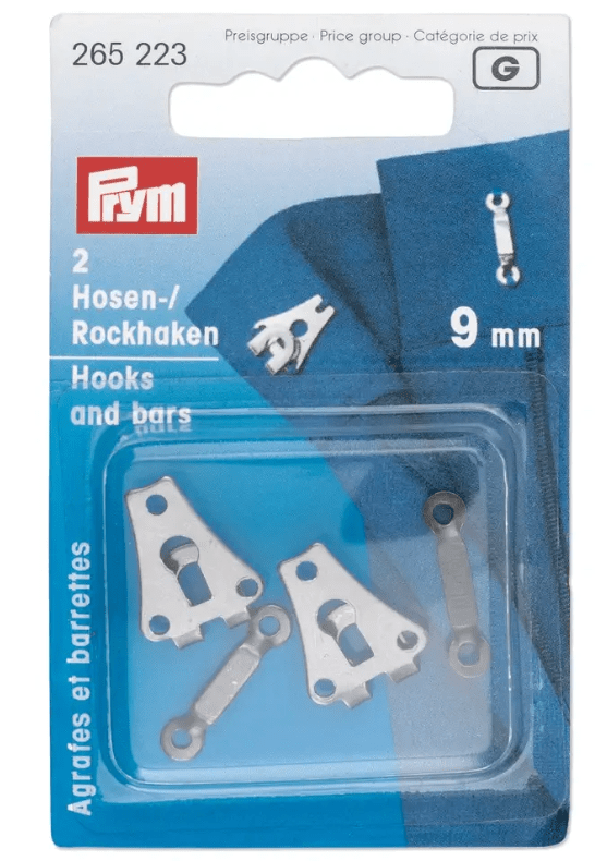Hooks and bars for trousers and skirts, 9mm - Galedi Pins