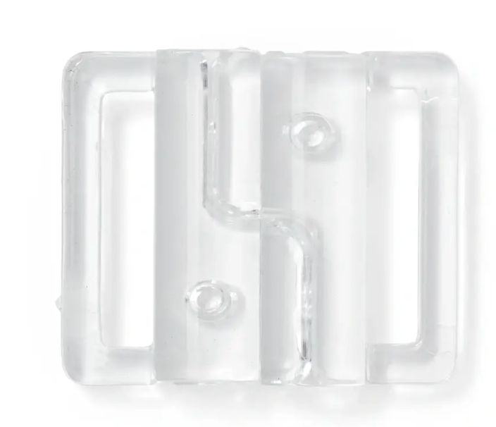 Bikini and belt clasps Clover leaf, 15mm, transparent - Galedi Pins