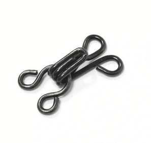 Spring hooks and eyes, size, Black, 1/ 2/ 3, card - Galedi Pins