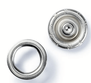 Non - sew press fastener jersey, pearl cap, 12mm - Galedi Pins