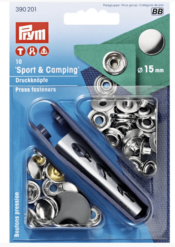 Non - sew press fastener Sport & Camping, 15mm - Galedi Pins