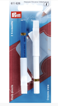 Chalk pencils and brush, white/blue - Galedi Pins