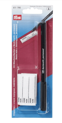24 name tabs with marking pen black - Galedi Pins
