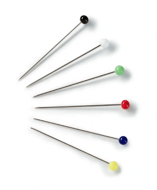 Glass - headed pins, 0.60 x 30mm, multi - colour, 10g - Galedi Pins