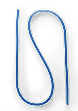 Flexible ruler with transparent metal core and cm/inch scale.