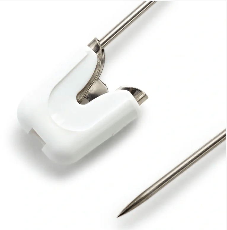 Nappy pins, 55mm, white - Galedi Pins