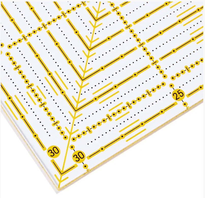 Universal ruler, 31.5x31.5cm - Galedi Pins