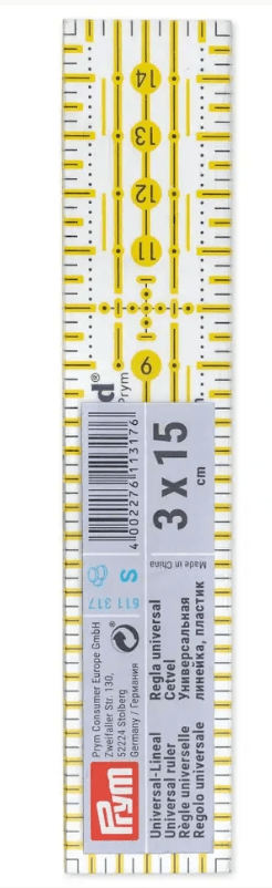 Universal ruler, 3x15cm - Galedi Pins