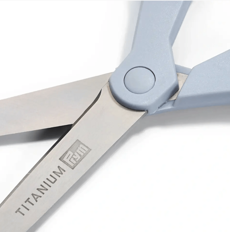 Prym 25cm grey titanium coated ergonomic household scissors.