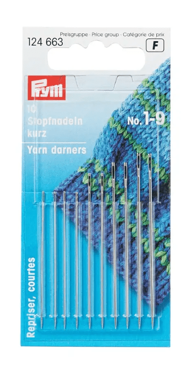 Darning needles, short, No. 1 - 9, assorted - Galedi Pins
