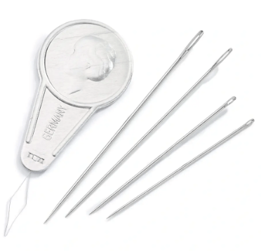 Sewing and darning needles assortment and threader, 19 needles - Galedi Pins