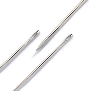 Leather needles, No. 3 - 7, assorted, silver - coloured - Galedi Pins