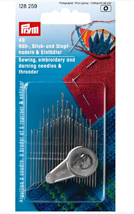 Sewing, embroidery and darning needles assortment and threader, 49 needles - Galedi Pins
