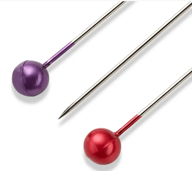 Pearl - headed pins 0.58 x 40 mm multi - colour assorted, card with box - Galedi Pins