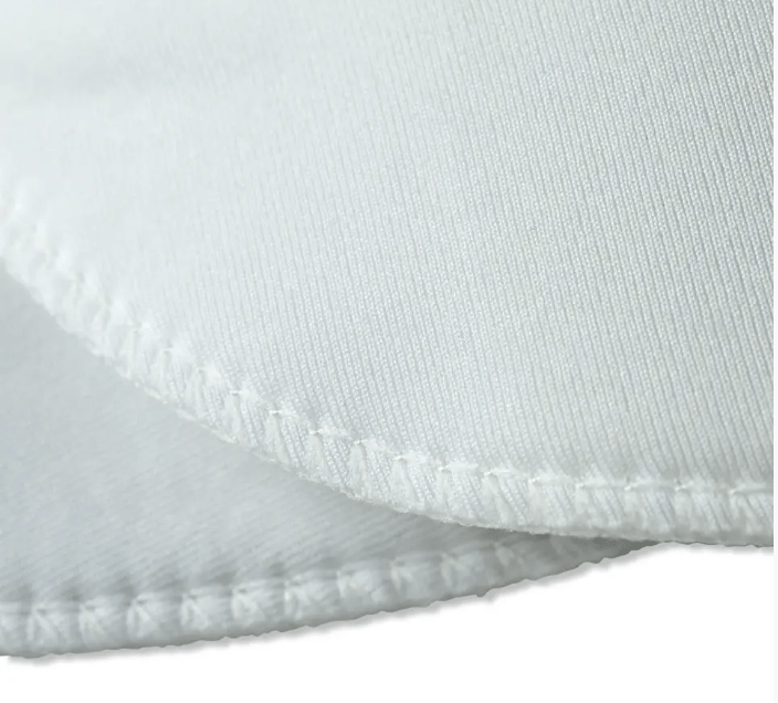 Black crescent-shaped polyester shoulder pads with visible stitching.