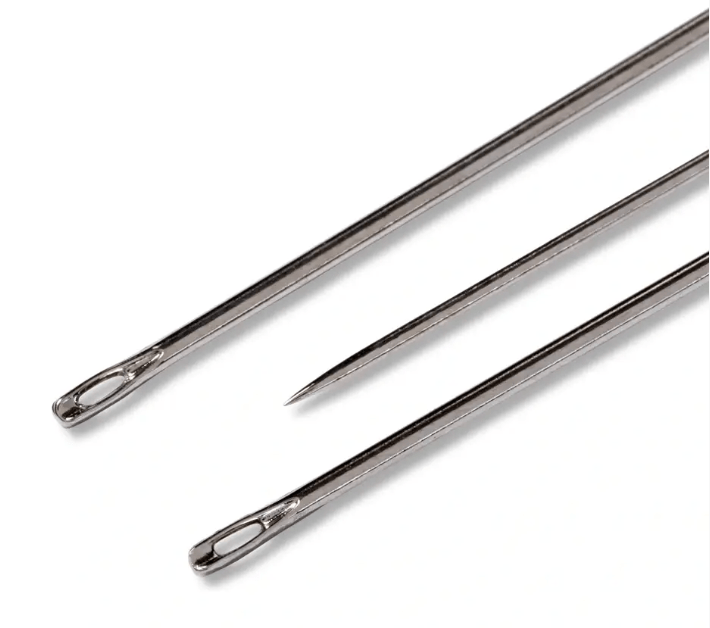 Sewing needles long, with silver eye, Typhoon, No.3, 0.90 x 44mm - Galedi Pins