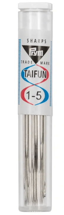 Sewing needles long, with silver eye, Typhoon, No. 1 - 5, assorted - Galedi Pins