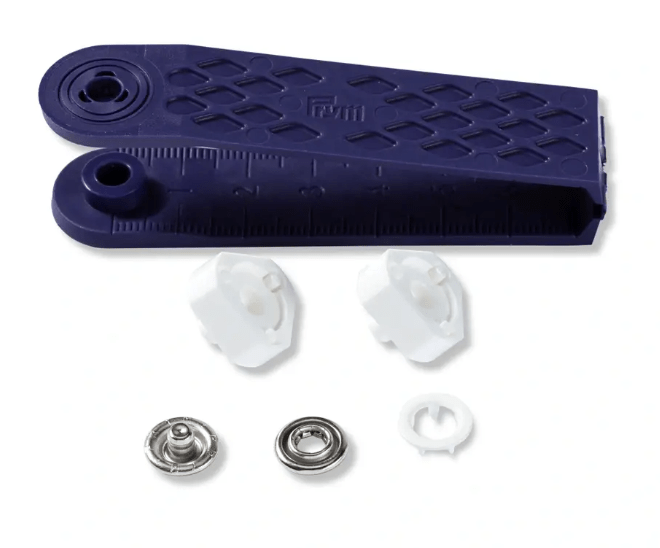 Non - sew press fastener jersey, retaining ring, 10mm, white - Galedi Pins