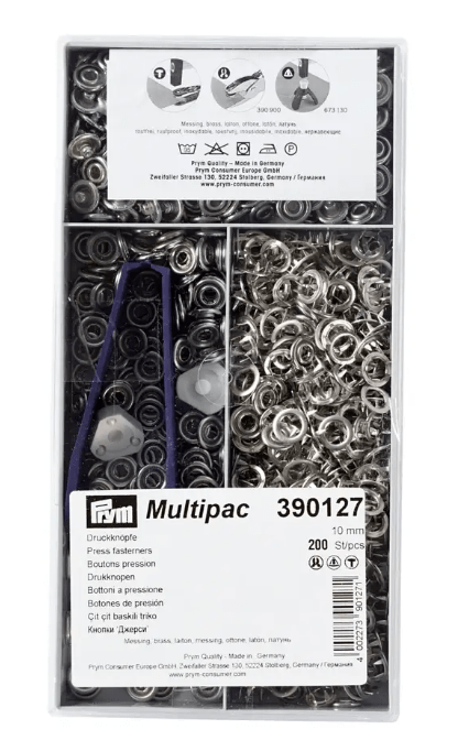 Non - sew press fastener jersey, retaining ring, 10mm, silver - coloured - Galedi Pins