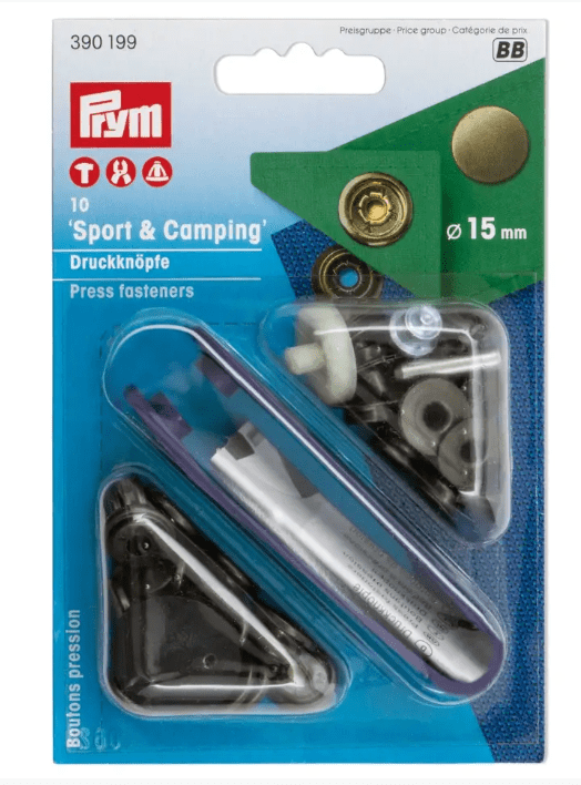 Non - sew press fastener Sport & Camping, 15mm, antique brass - Galedi Pins