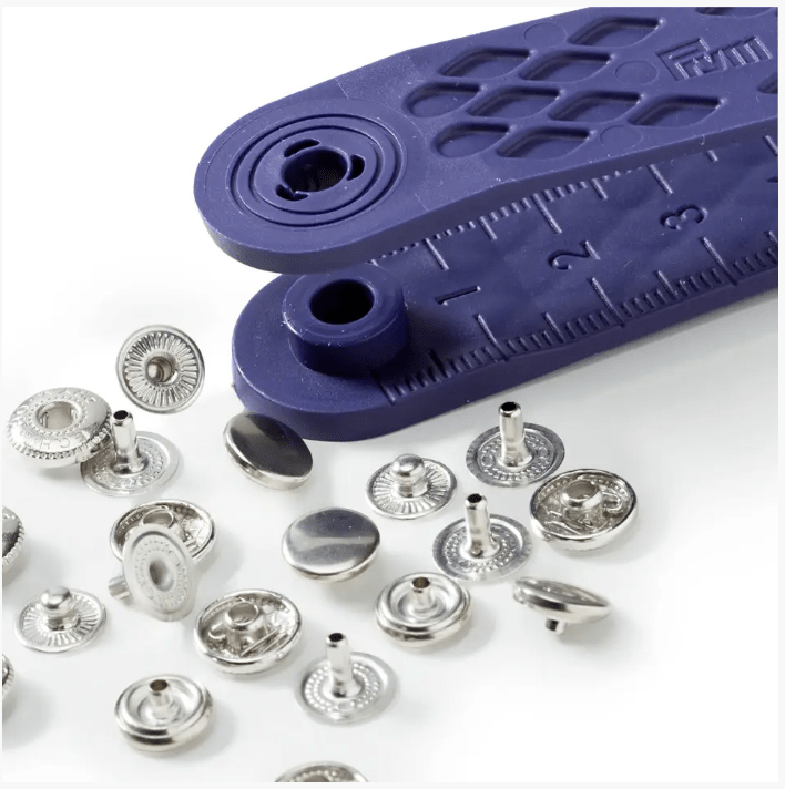 Non - sew press fastener Mini, 8mm, silver - coloured - Galedi Pins